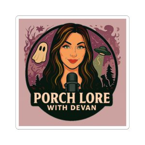Porch Lore with Devan Sticker — Paranormal Podcast Logo Kiss-Cut Sticker